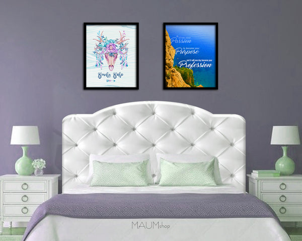Allow your passion to become your purpose Quote Framed Print Wall Decor Art Gifts