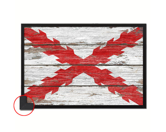 Spanish Ensign Spain Royal War Wood Rustic Flag Wood Framed Print Wall Art Decor Gifts