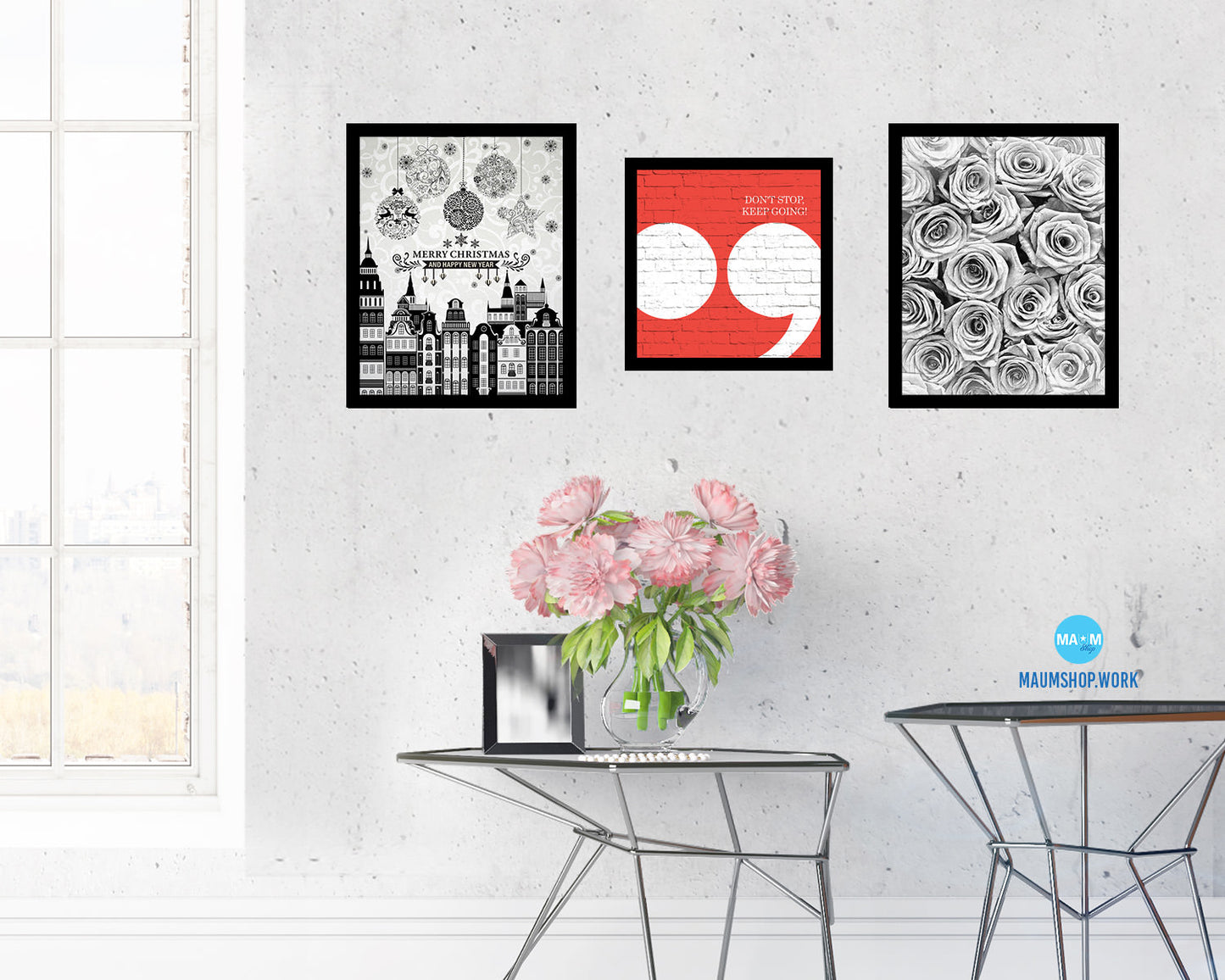 Don't stop keep going Punctuation Symbol Framed Print Home Decor Wall Art Gifts