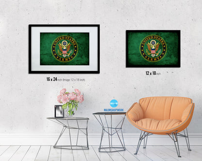 US Army House Vintage Military Flag Framed Print Sign Decor Wall Art Gifts