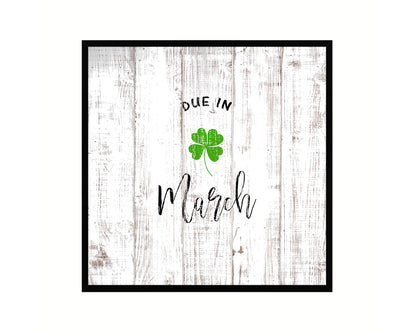 Baby Due In March Pregnancy Announcement Personalized Frame Print Wall Decor Art Gifts