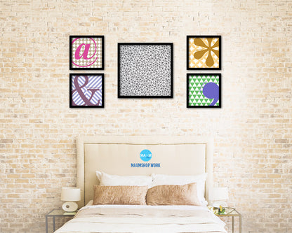 Abstract Black  Artwork Wood Frame Gifts Modern Wall Decor Art Prints
