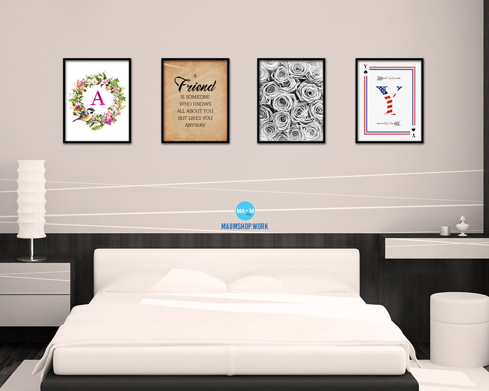 A friend is someone who knows all Quote Paper Artwork Framed Print Wall Decor Art