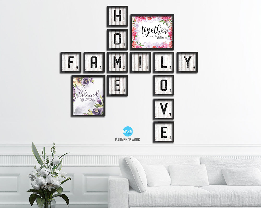 Blessed MAMA Mother's Day Framed Print Home Decor Wall Art Gifts