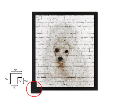 Poodles Dog Puppy Portrait Framed Print Pet Watercolor Wall Decor Art Gifts