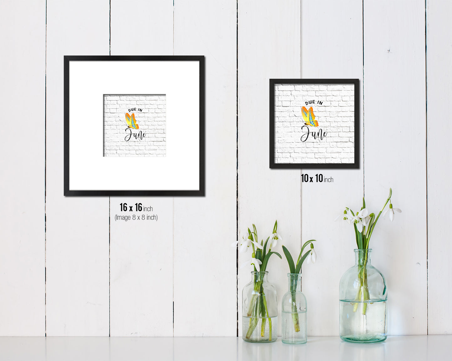 Baby Due In Jun Pregnancy Announcement Personalized Frame Print Wall Decor Art Gifts