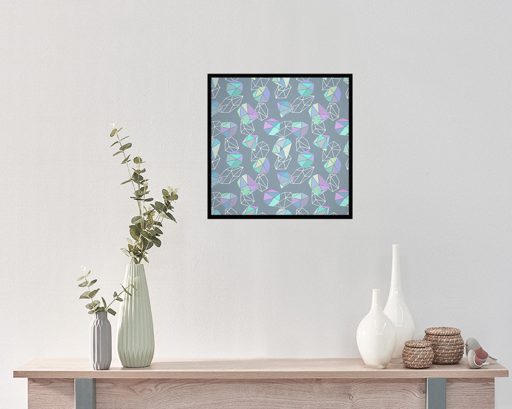 Abstract Green Artwork Wood Frame Gifts Modern Wall Decor Art Prints