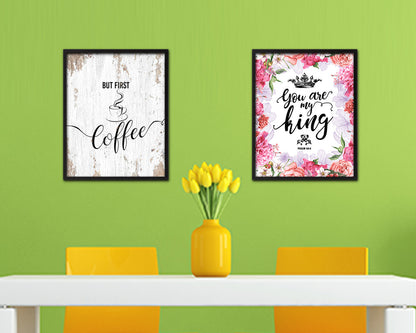 But first coffee Quote Framed Artwork Print Wall Decor Art Gifts