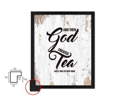 And then god created and it was so very good Quote Wood Framed Print Home Decor Wall Art Gifts