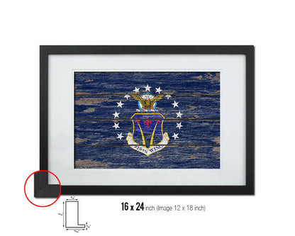 926th Wing Vintage Emblem Flag Wood Frame Paper Print Wall Art Decor Gifts