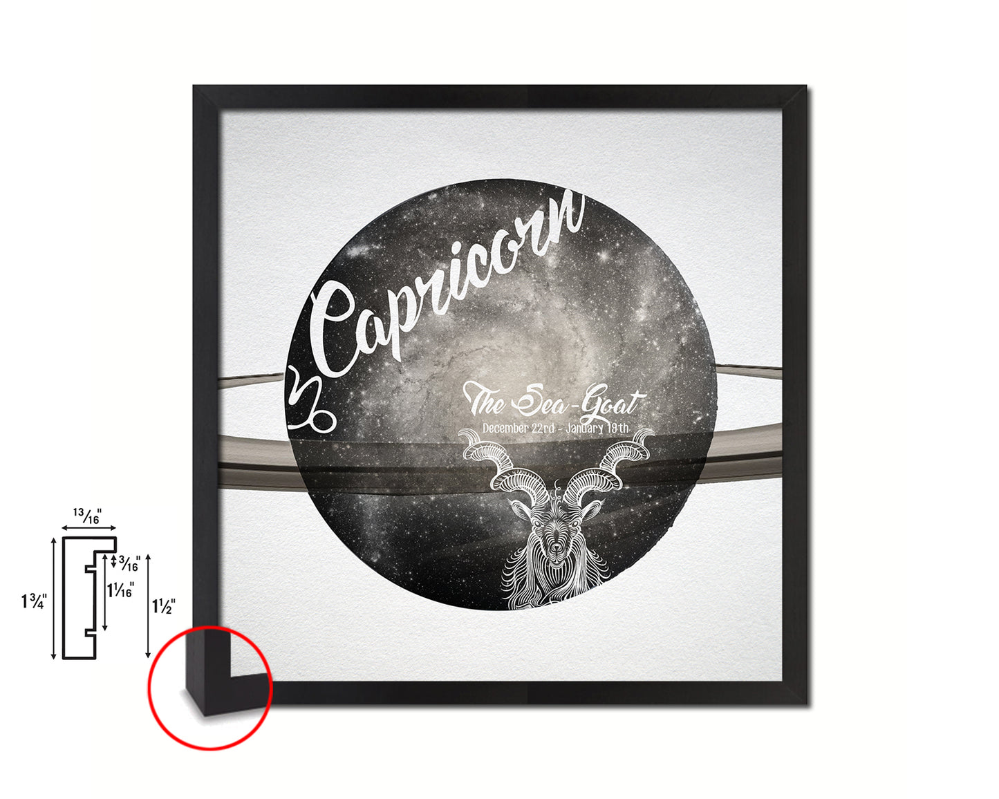 Capricorn Astrology Prediction Yearly Horoscope Wood Framed Print Wall Art Decor Gifts