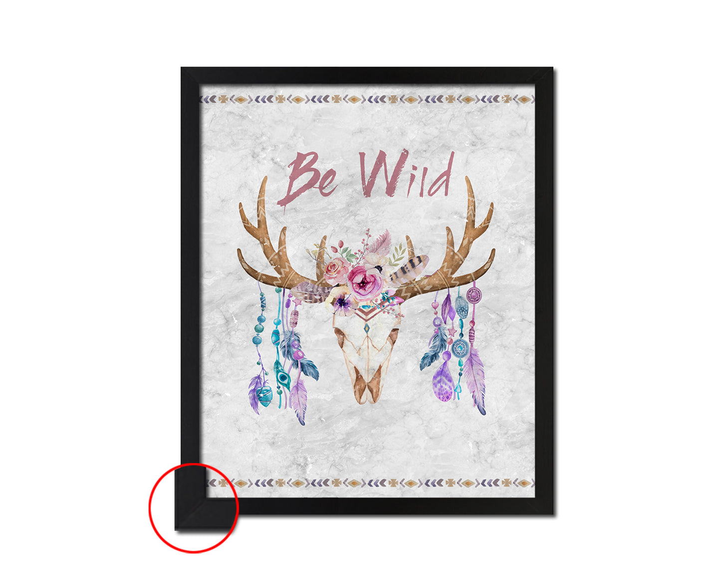 Be Wild Inspirational Quote Framed Print Wall Art Decor Gifts
