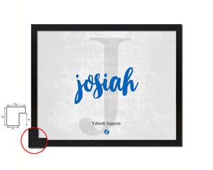 Josiah Personalized Biblical Name Plate Art Framed Print Kids Baby Room Wall Decor Gifts