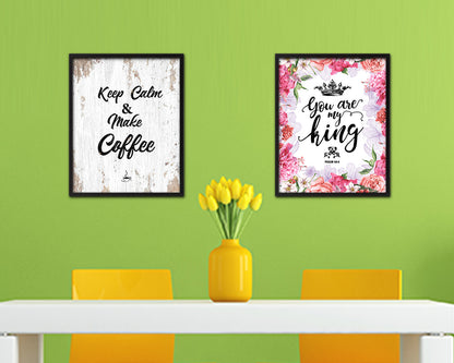 Keep calm & make coffee Quote Framed Artwork Print Wall Decor Art Gifts