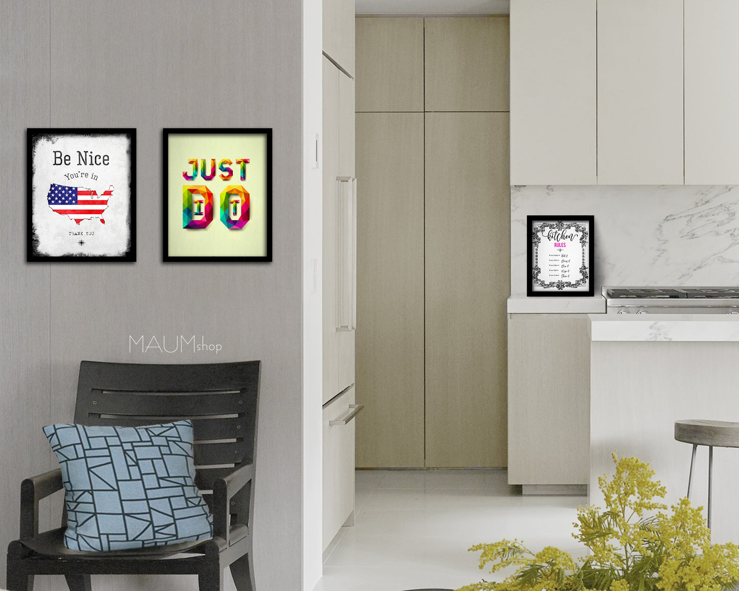 Just do it Quote Framed Print Wall Decor Art Gifts