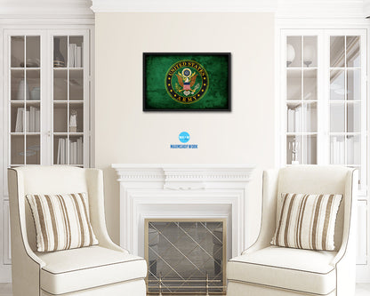 US Army House Vintage Military Flag Framed Print Sign Decor Wall Art Gifts