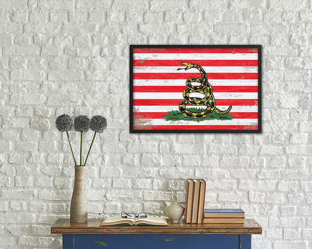 Revolution Split up New Sprint Shabby Chic Military Flag Framed Print Decor Wall Art Gifts