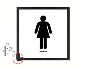 Woman Punctuation Symbol Framed Print Home Decor Wall Art English Teacher Gifts