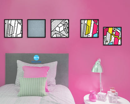 Abstract Artwork Wood Frame Gifts Modern Wall Decor Art Prints