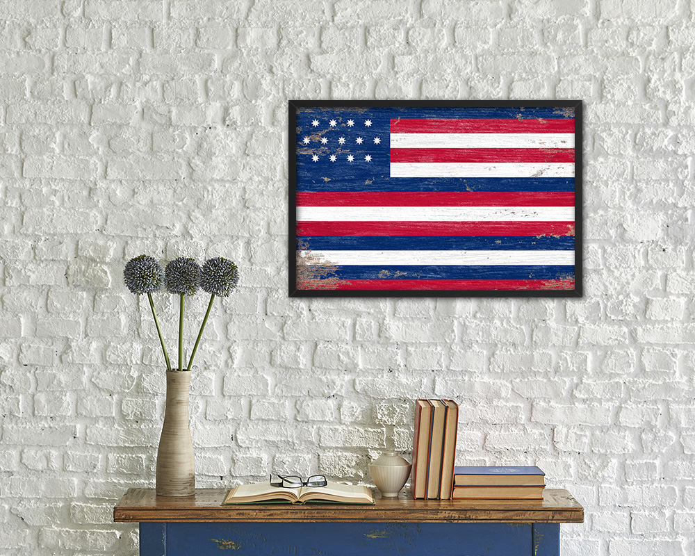 Serapis Hostoryic Shabby Chic Military Flag Framed Print Decor Wall Art Gifts