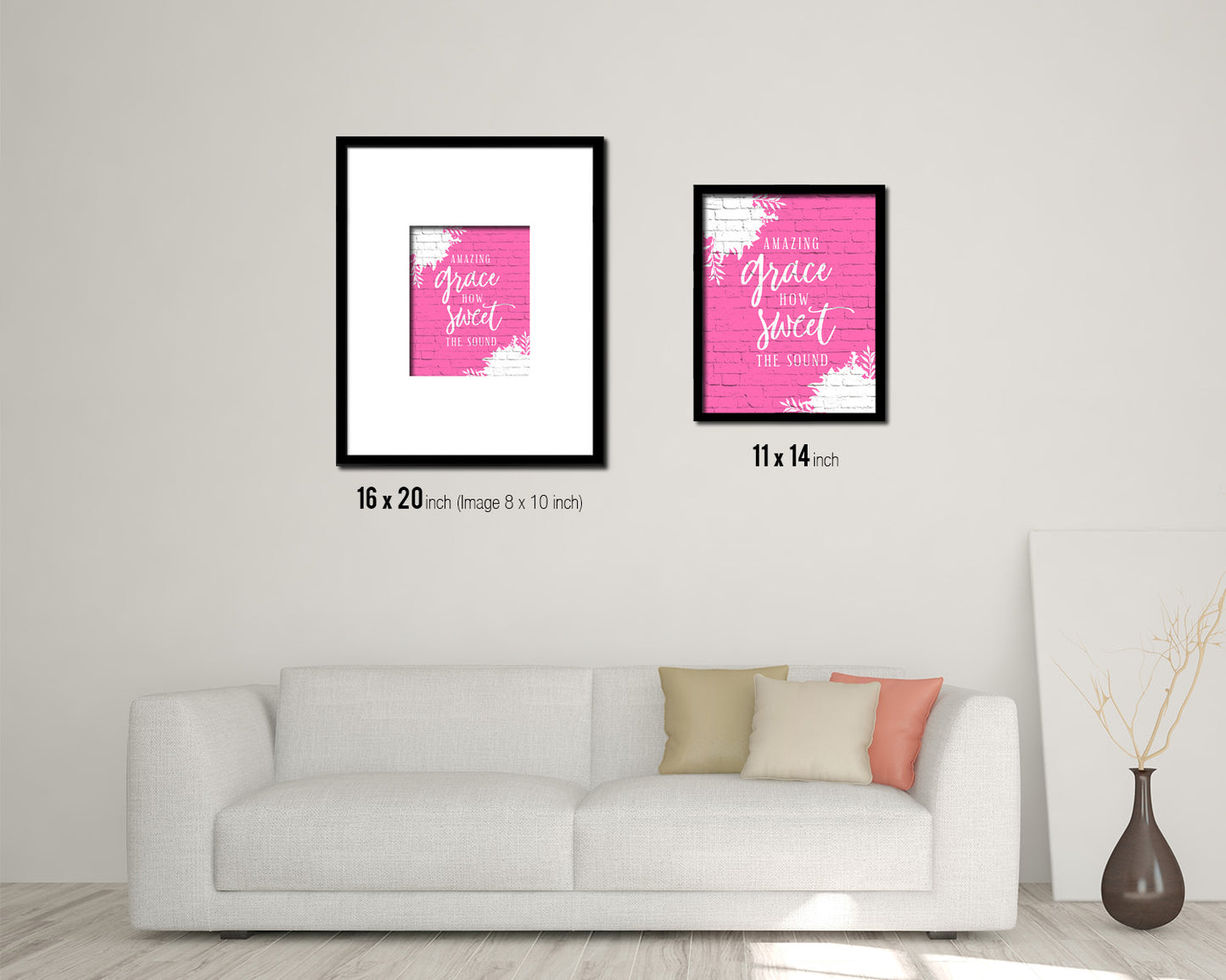 Amazing grace how sweet the sound Quote Framed Print Home Decor Wall Art Gifts