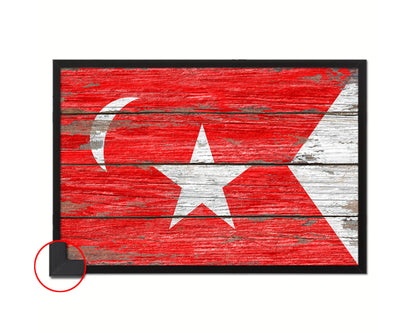 South Carolina Secession US Historical Civil War Wood Rustic Flag Framed Print Art