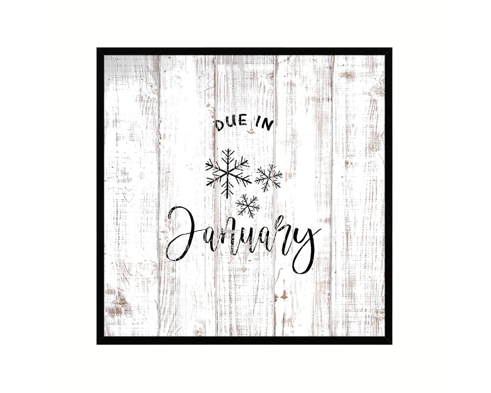 Baby Due In January Pregnancy Announcement Personalized Frame Print Wall Decor Art Gifts