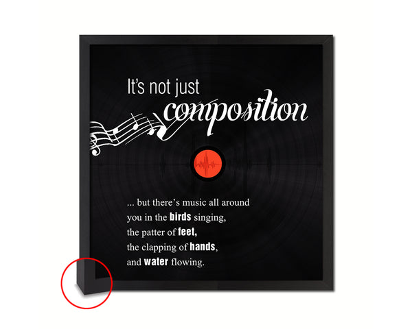 It's not just composition Modern Music Quote Framed Print  Wall Decor Art Gifts