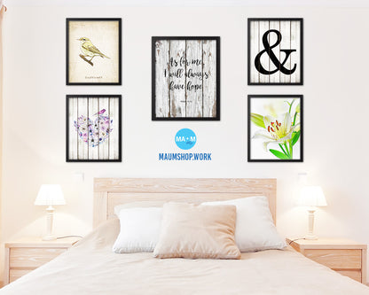 As for me, I will always have hope, Psalm 71:14 Quote Wood Framed Print Home Decor Wall Art Gifts