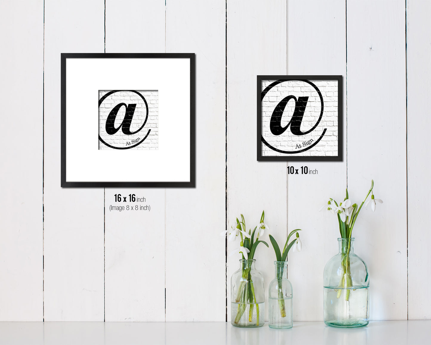 At Sign Punctuation Symbol Framed Print Home Decor Wall Art English Teacher Gifts