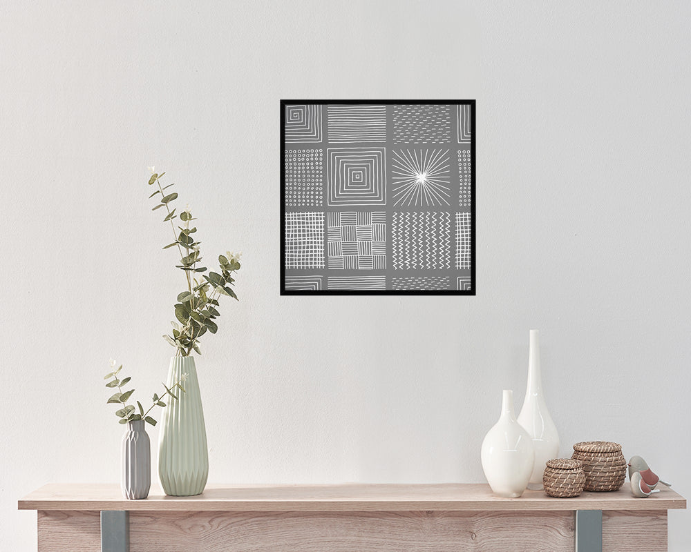 Shape Abstract Artwork Wood Frame Gifts Modern Wall Decor Art Prints