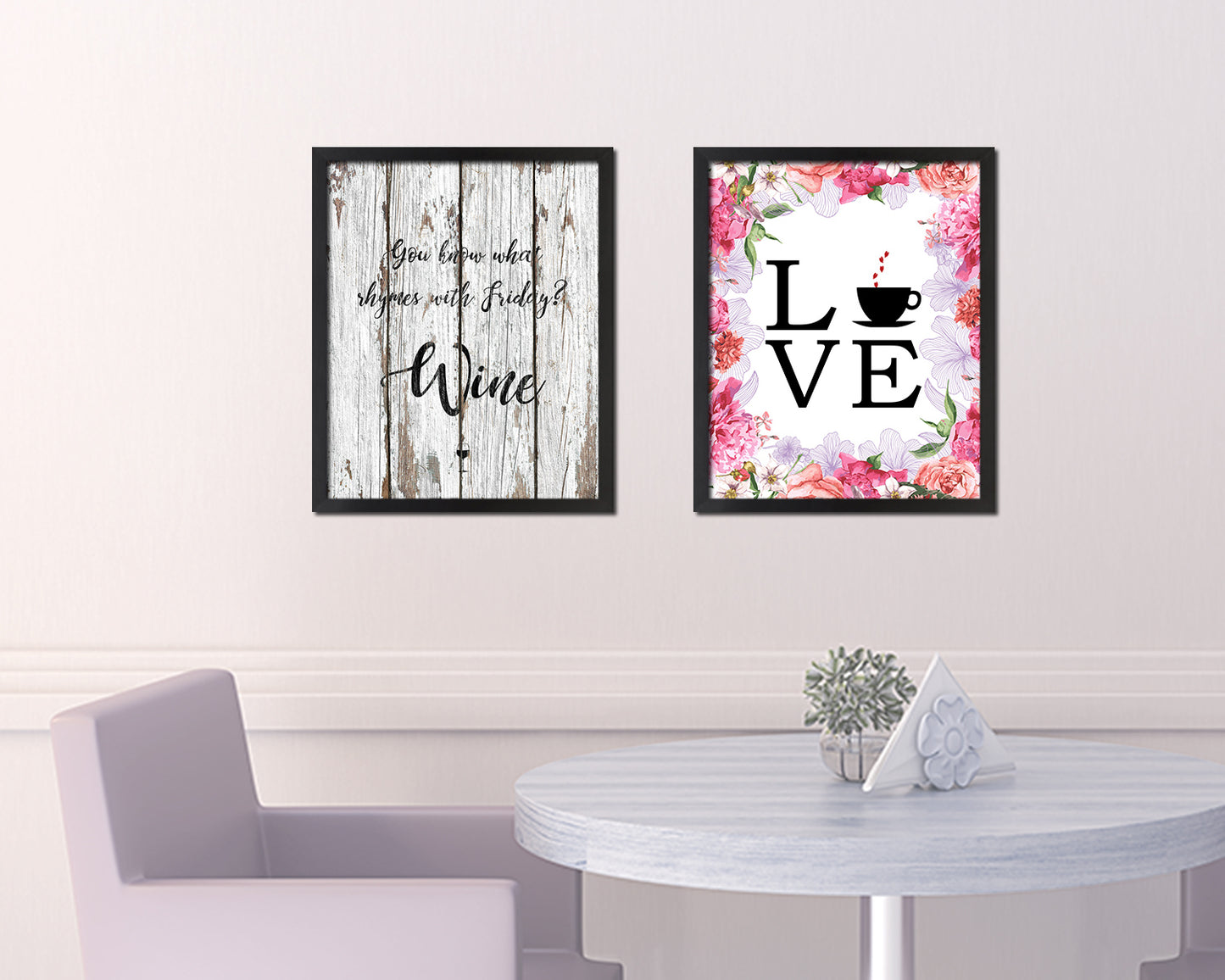 You know what rhymes with Friday Words Wood Framed Print Wall Decor Art Gifts