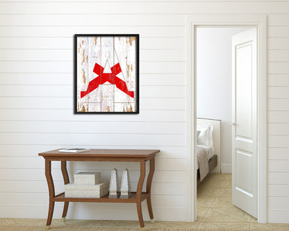 Alabama State Initial Flag Wood Framed Paper Print Decor Wall Art Gifts, Beach