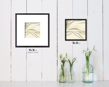 Abstract Yellow Artwork Wood Frame Gifts Modern Wall Decor Art Prints