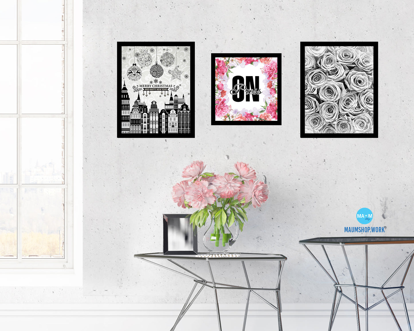 Press On Quote Framed Print Home Decor Wall Art Gifts