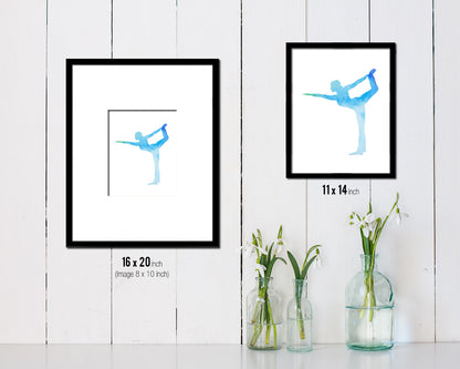 King Dancer Natarajasana Yoga Wood Framed Print Wall Decor Art Gifts
