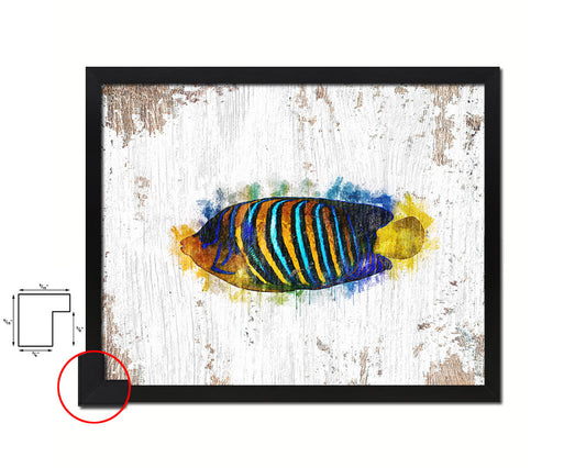 Tropical Fish Framed Print Modern Restaurant Sushi Bar Modern Watercolor Wall Art Decor