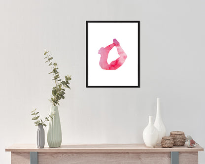 Bow Pose Yoga Wood Framed Print Wall Decor Art Gifts