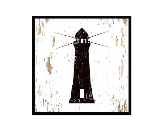 Lighthouse Nautical Wood Framed Gifts Ocean Beach Fishing Home Decor Wall Art Prints