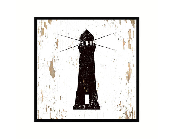 Lighthouse Nautical Wood Framed Gifts Ocean Beach Fishing Home Decor Wall Art Prints