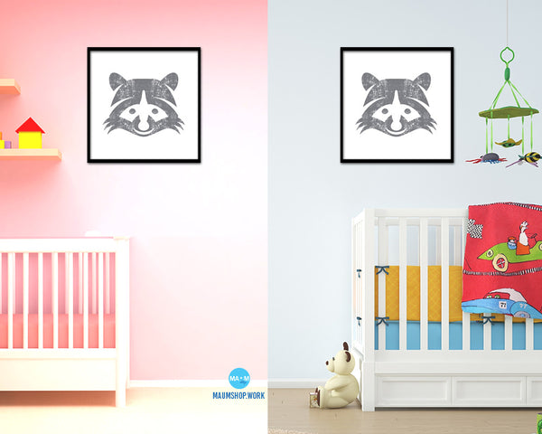 Raccoon Animal Nursery Room Fine Art Paper Prints Home Decor Wall Art Gifts