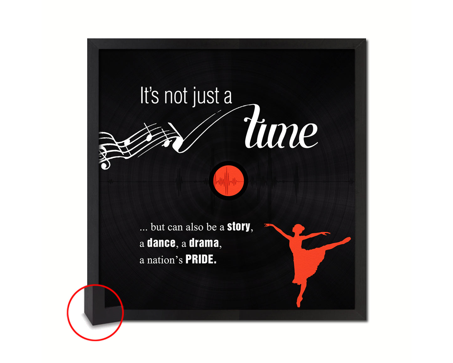 It's not just a tune Modern Music Quote Framed Print  Wall Decor Art Gifts