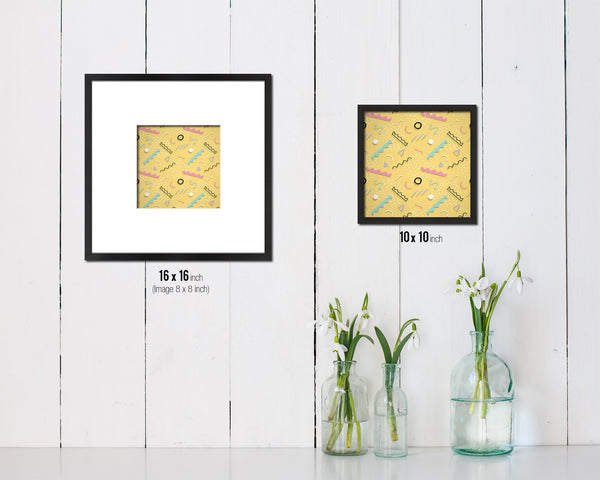 Abstract Yellow Artwork Wood Frame Gifts Modern Wall Decor Art Prints