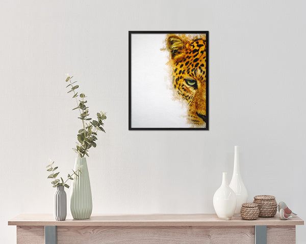 Leopard Animal Painting Print Framed Art Home Wall Decor Gifts