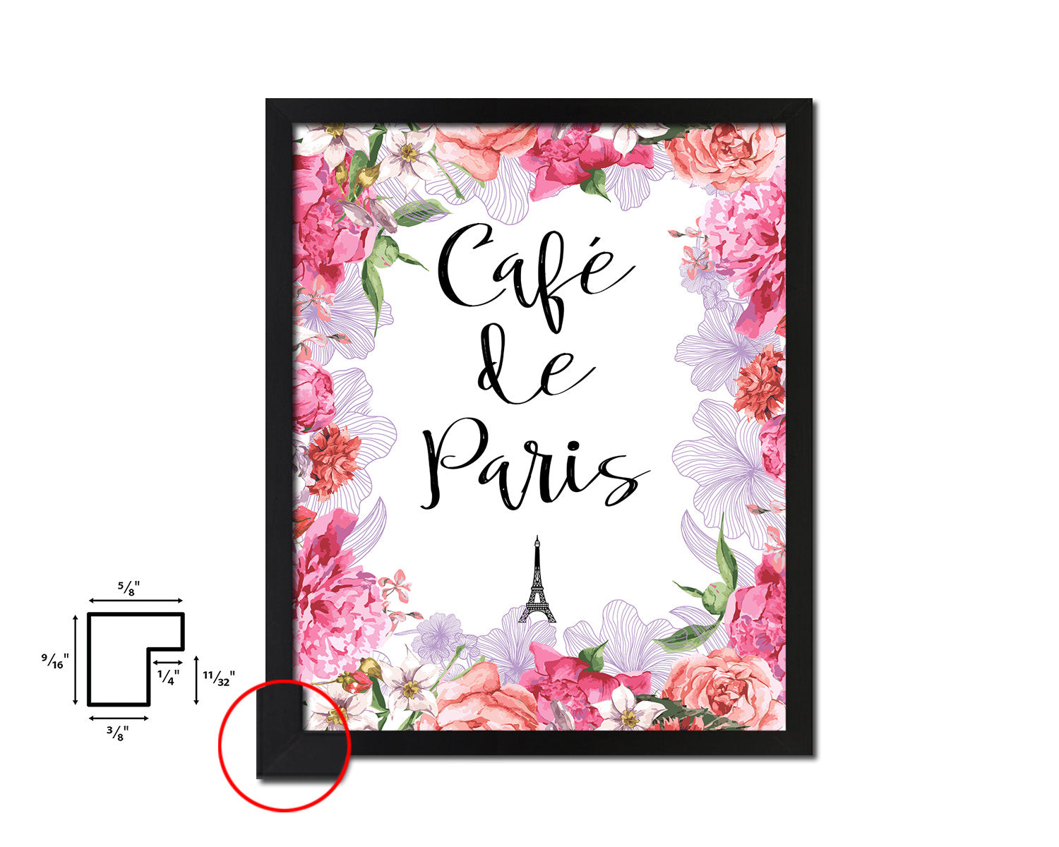 Cafe De Paris Quote Framed Artwork Print Wall Decor Art Gifts