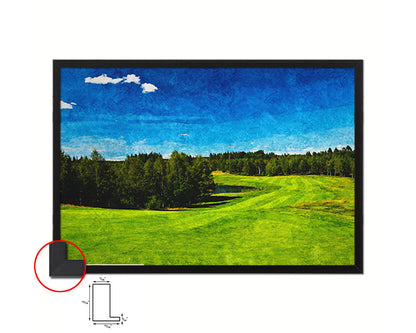 Vancouver Golf Course, Canada Artwork Painting Print Art Wood Framed Wall Decor Gifts