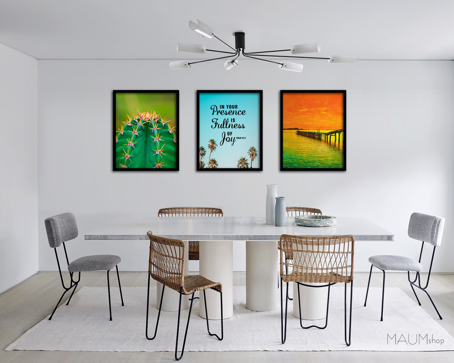 In your presence is fullness of joy, Psalm 16:11 Bible Verse Scripture Frame Print