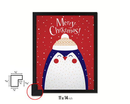 Merry Christmas-Deer Holiday Season Gifts Wood Framed Print Home Decor Wall Art