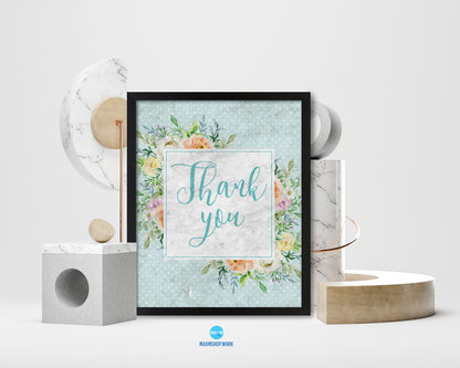 Thank you Quote Framed Print Wall Art Decor Gifts