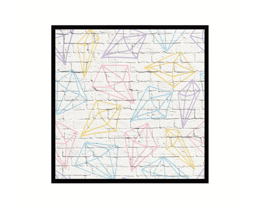 Shape Abstract Artwork Wood Frame Gifts Modern Wall Decor Art Prints